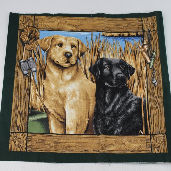 Springs Industries Other - A Dogs Life Pillow Panel by Springs Industries Labradors Hunting Dogs #112